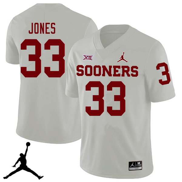 Oklahoma Sooners #33 Ryan Jones 2018 College Football Jerseys Sale-White